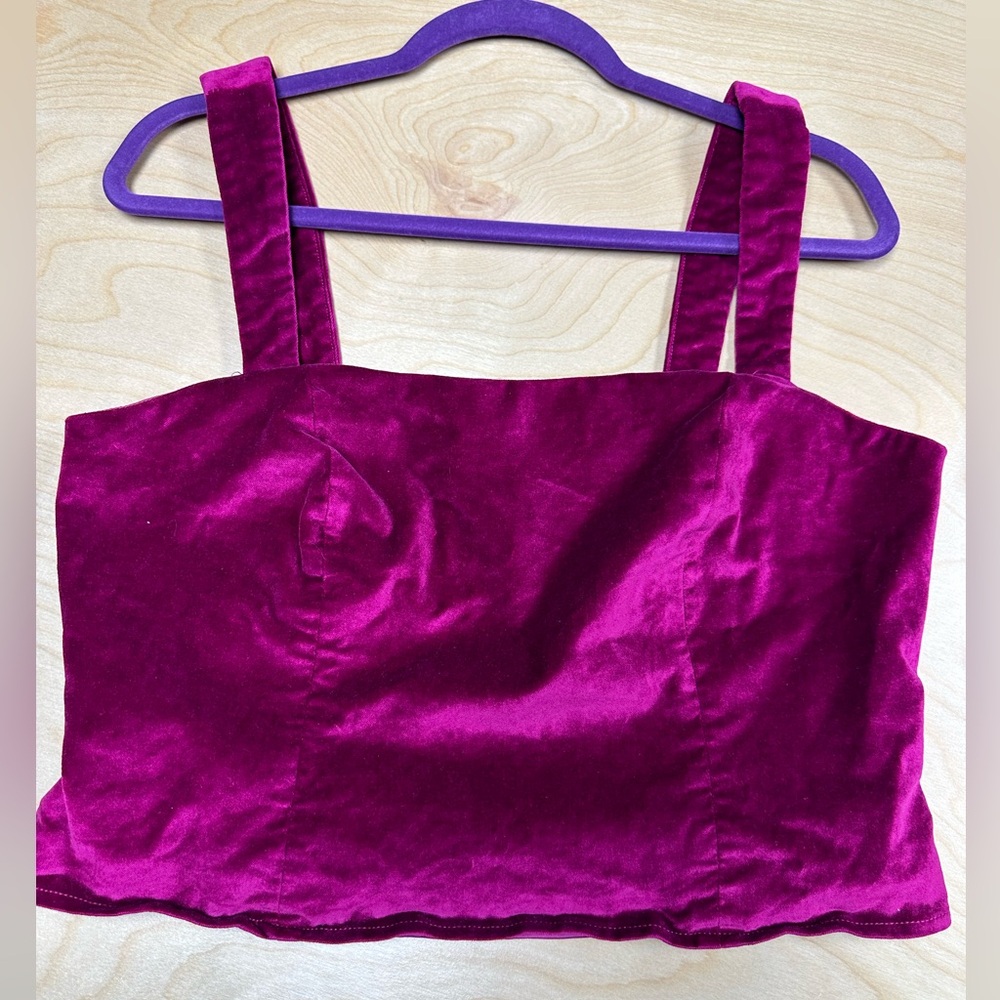 Maeve Velvet Top womens size 14 cranberry color very good condition